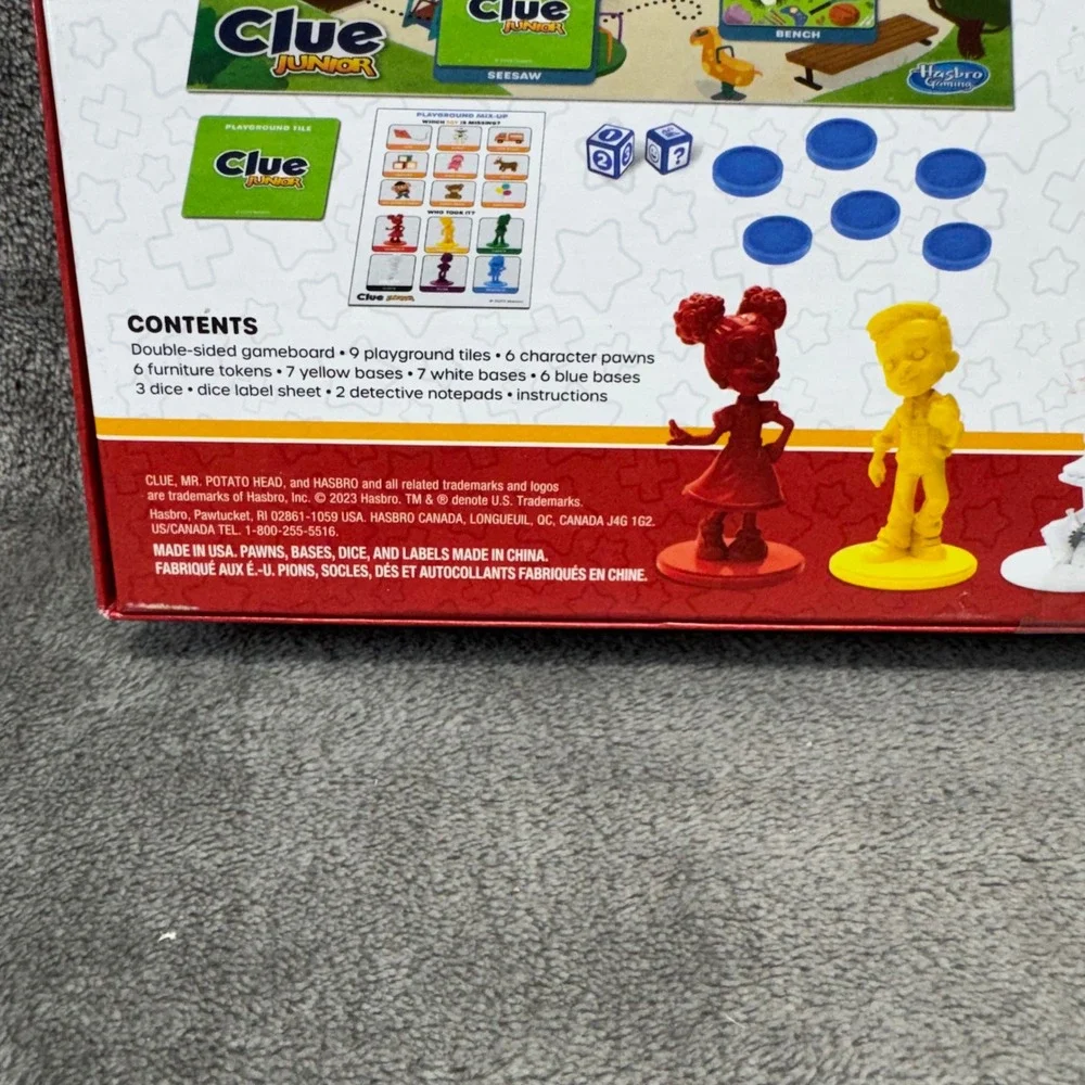 Clue Junior Board‎ Game Ages 4+ Double Sided Gameboard 2 Games in 1 Hasbro
